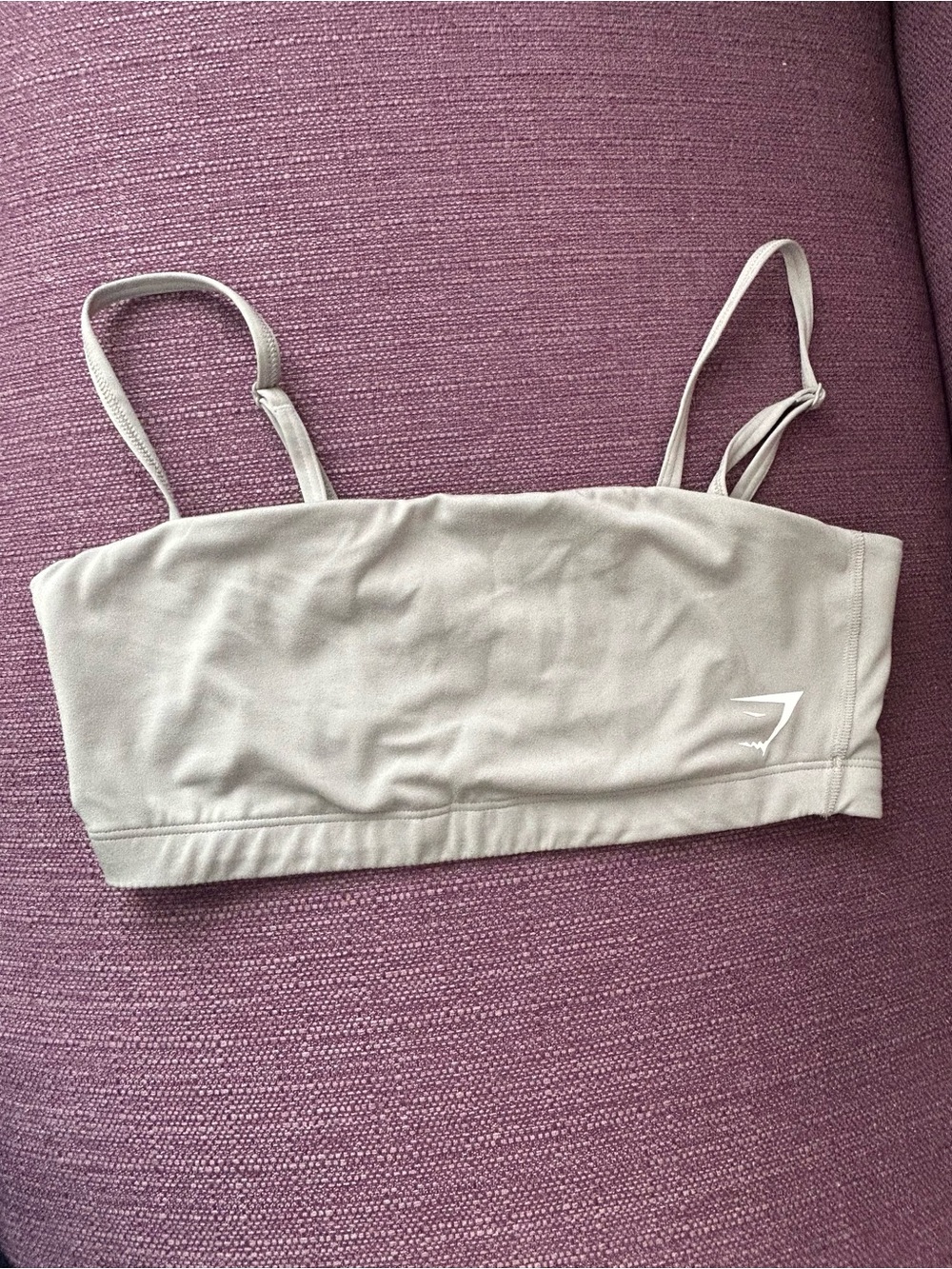 Gymshark Light Beige Strappy Bandeau Sports Bra